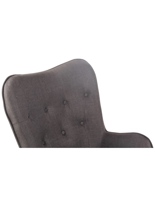 Lepotuoli Ashford luonnonmukaista kangasta, tummanharmaa