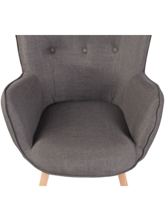 Lepotuoli Ashford luonnonmukaista kangasta, tummanharmaa