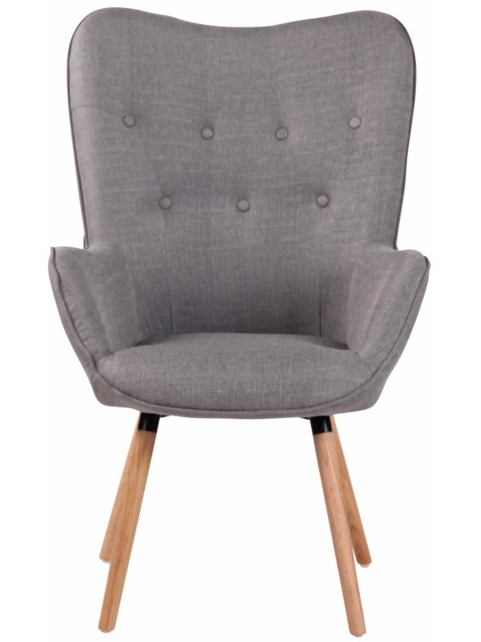 Lepotuoli Ashford luonnonmukaista kangasta, harmaa