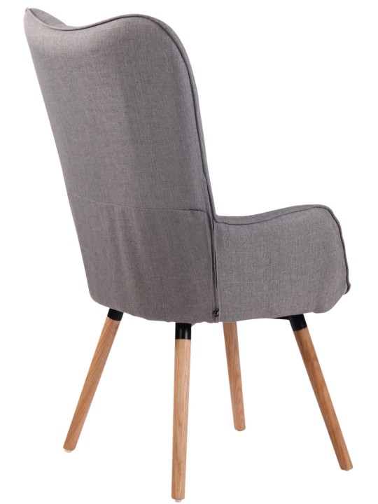 Lepotuoli Ashford luonnonmukaista kangasta, harmaa