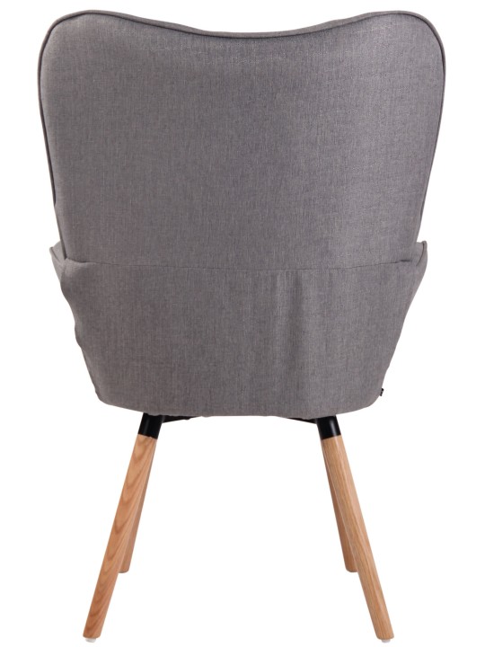 Lepotuoli Ashford luonnonmukaista kangasta, harmaa