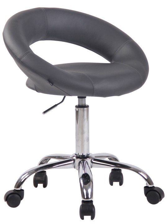 Työjakkara Olinda keinonahkaa, harmaa