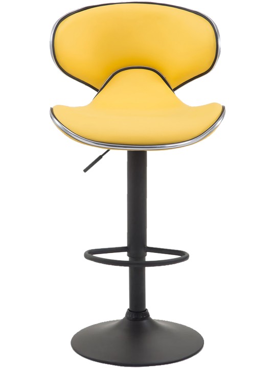 2 baarituolia Las Vegas V2 keinonahkaa, keltainen