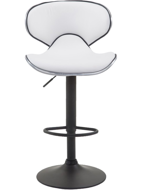 2 baarituolia Las Vegas V2 keinonahkaa, valkoinen