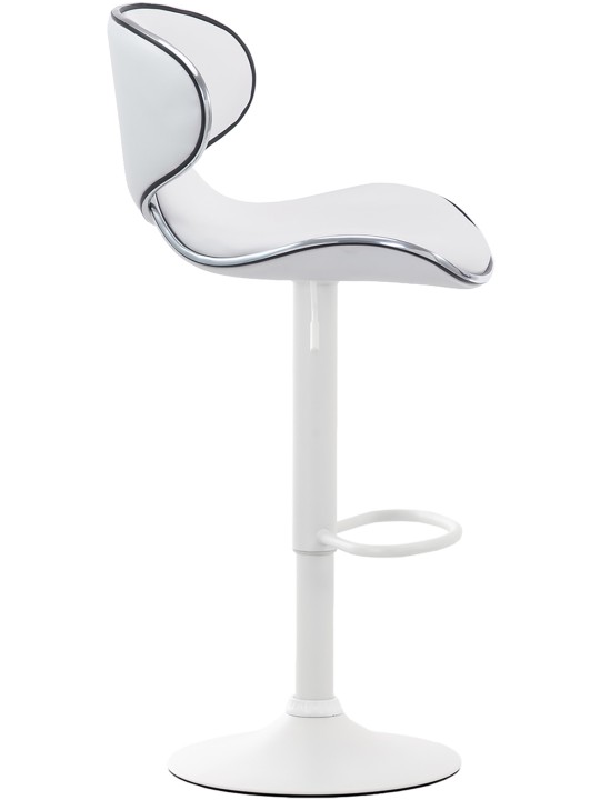 2 baarituolia Las Vegas V2 keinonahkaa, valkoinen