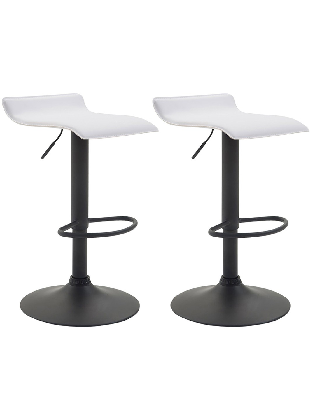 2 baarituolia Dyn V2 keinonahkaa, valkoinen