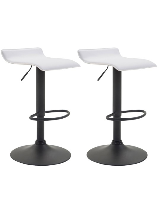 2 baarituolia Dyn V2 keinonahkaa, valkoinen