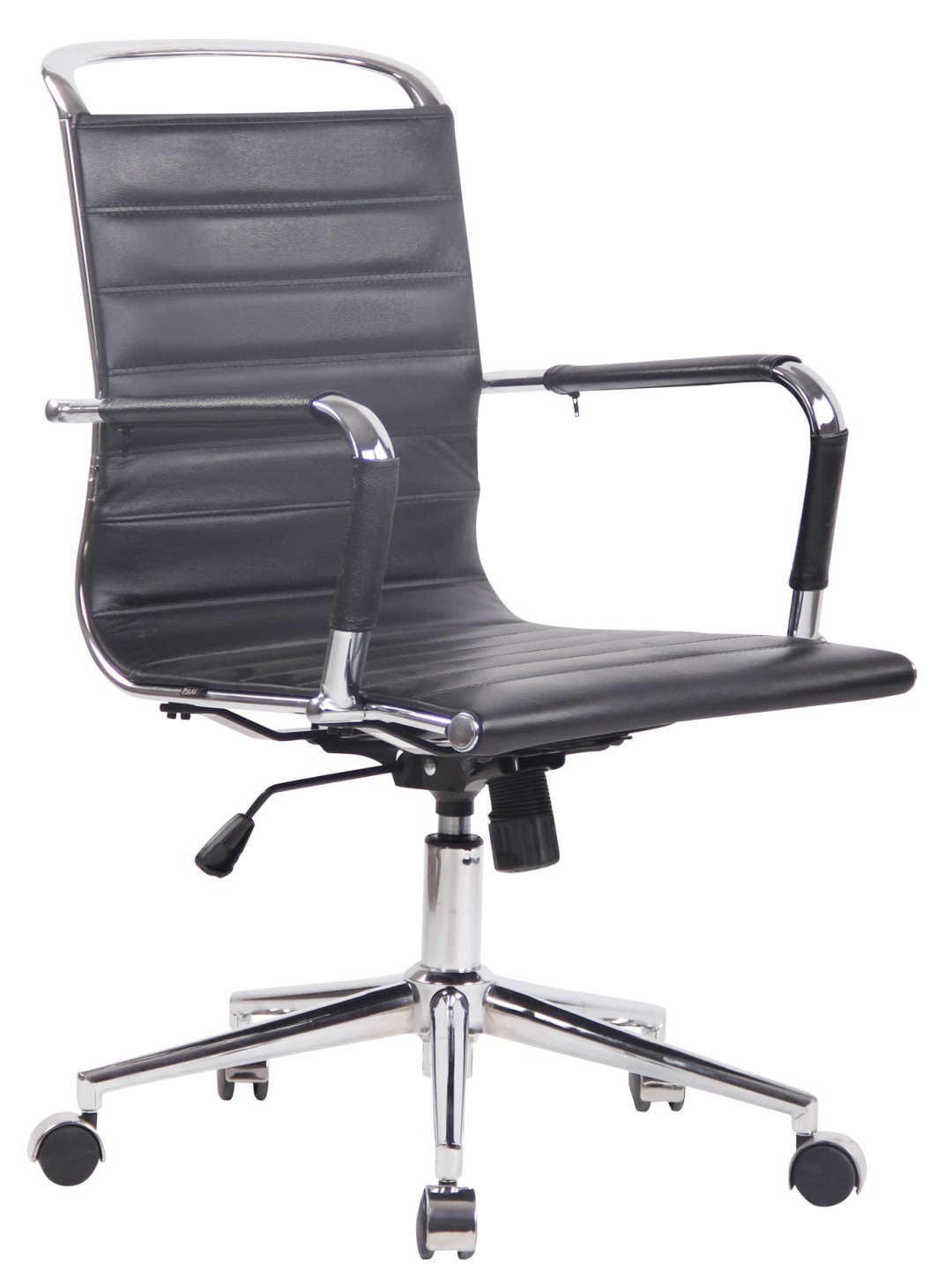 Työtuoli Barton aitoa nahkaa, musta