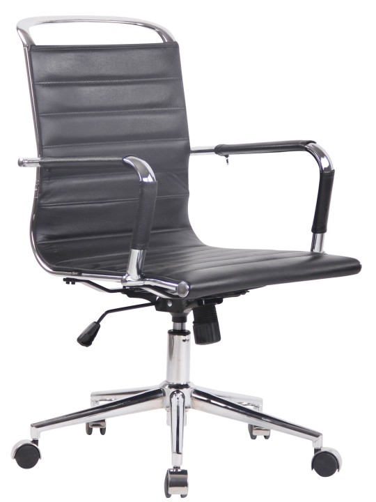 Työtuoli Barton aitoa nahkaa, musta