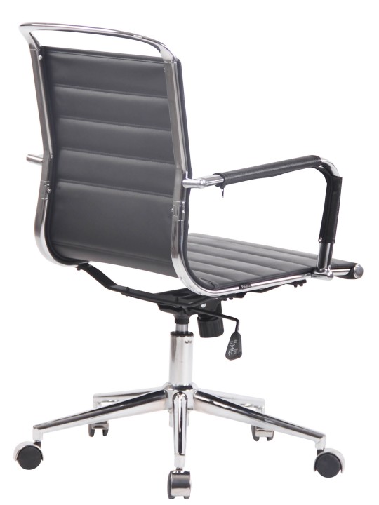 Työtuoli Barton aitoa nahkaa, musta