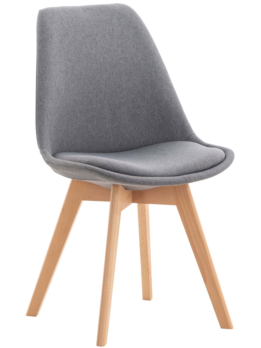 Tuoli Linares kangasta, vaaleanharmaa