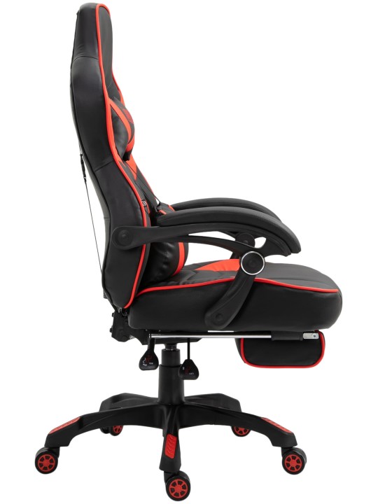 Tilos keinonahkainen työtuoli, musta/punainen