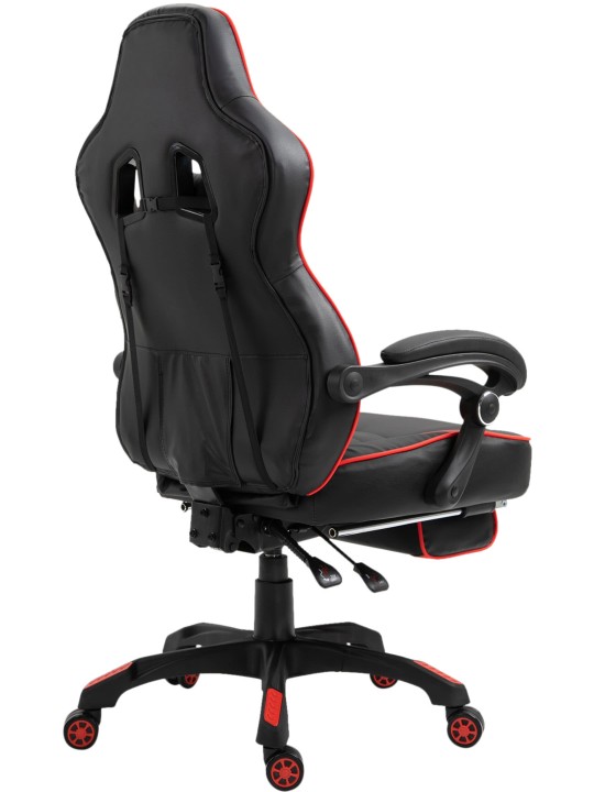 Tilos keinonahkainen työtuoli, musta/punainen