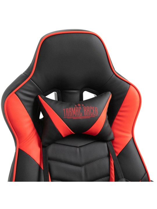 Tilos keinonahkainen työtuoli, musta/punainen