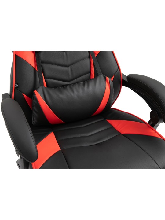 Tilos keinonahkainen työtuoli, musta/punainen