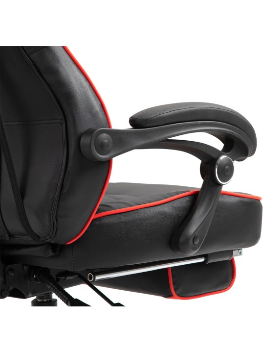 Tilos keinonahkainen työtuoli, musta/punainen