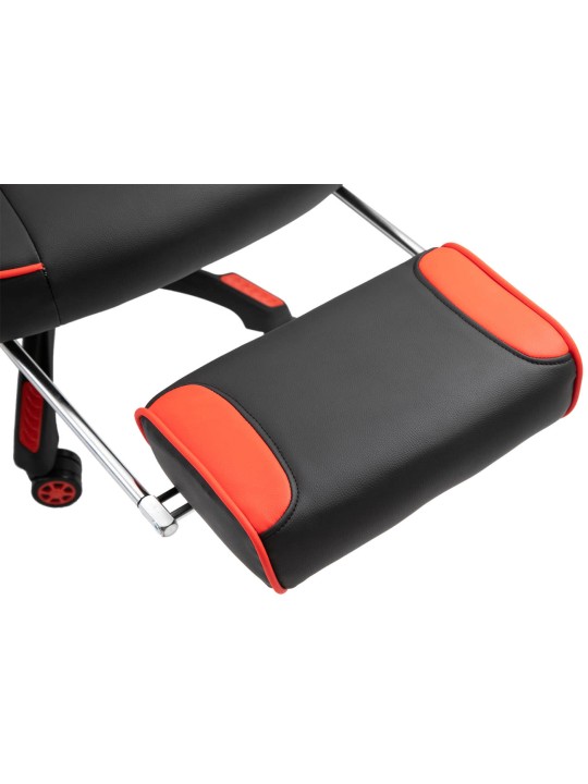 Tilos keinonahkainen työtuoli, musta/punainen