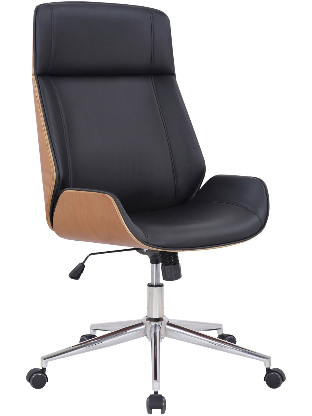 Työtuoli Varel keinonahkaa, luonnonvärinen/musta