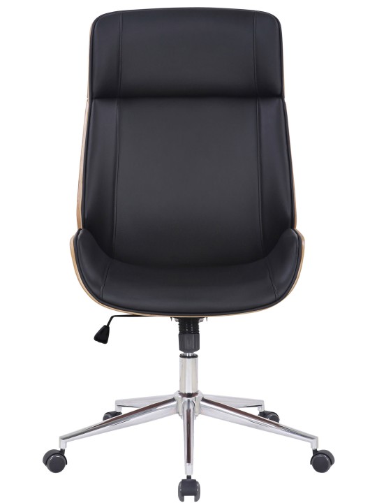 Työtuoli Varel keinonahkaa, luonnonvärinen/musta