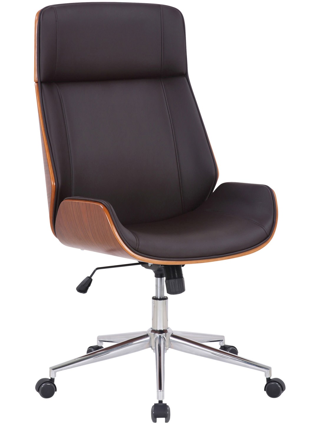 Työtuoli Varel keinonahkaa, pähkinä/ruskea