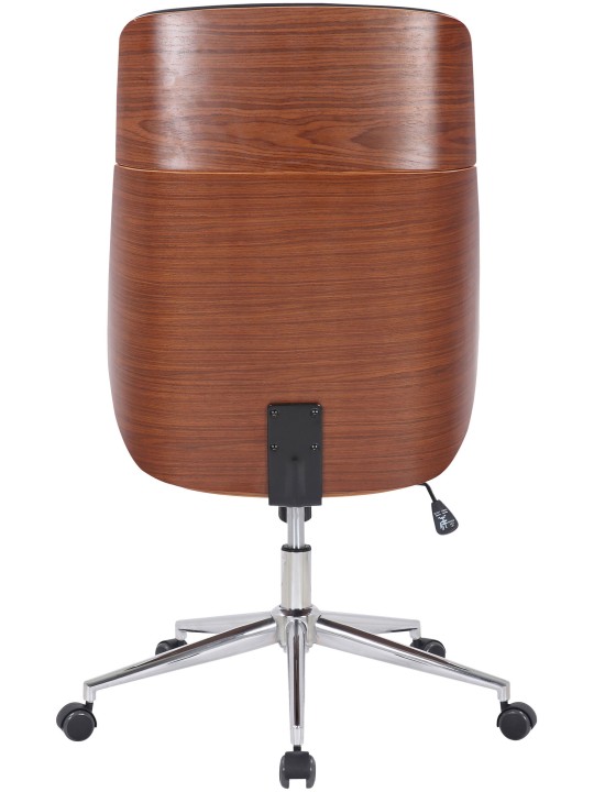 Työtuoli Varel keinonahkaa, pähkinä/valkoinen