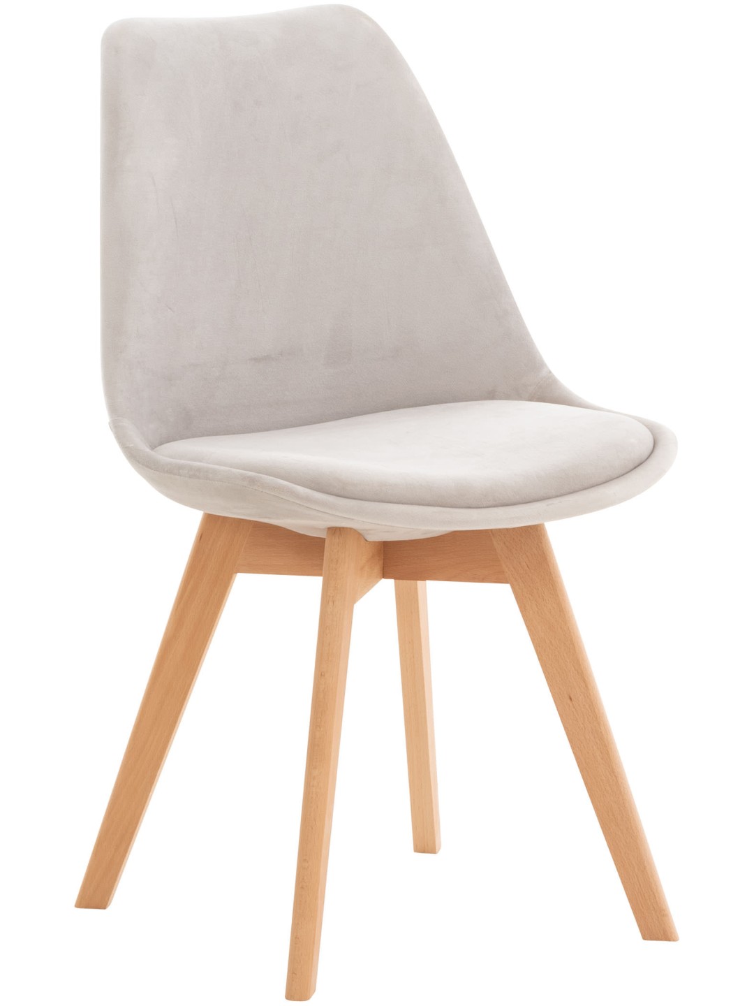 Linares samettituoli, vaaleanharmaa