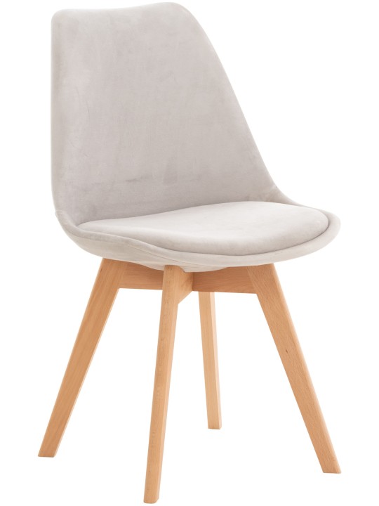 Linares samettituoli, vaaleanharmaa