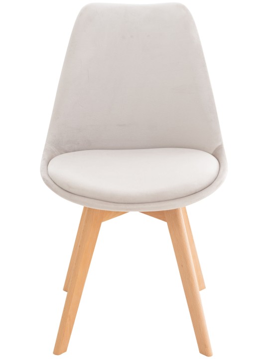 Linares samettituoli, vaaleanharmaa