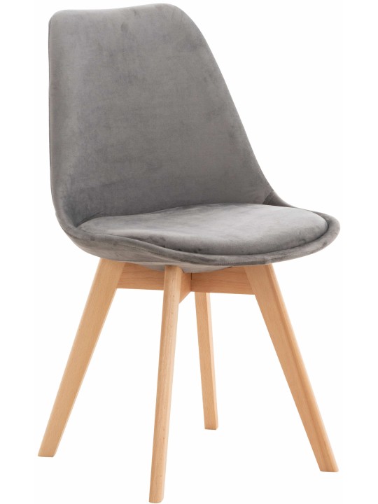 Linares samettituoli, harmaa