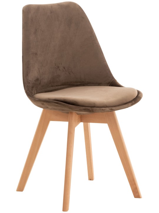 Linares samettituoli, tummanruskea