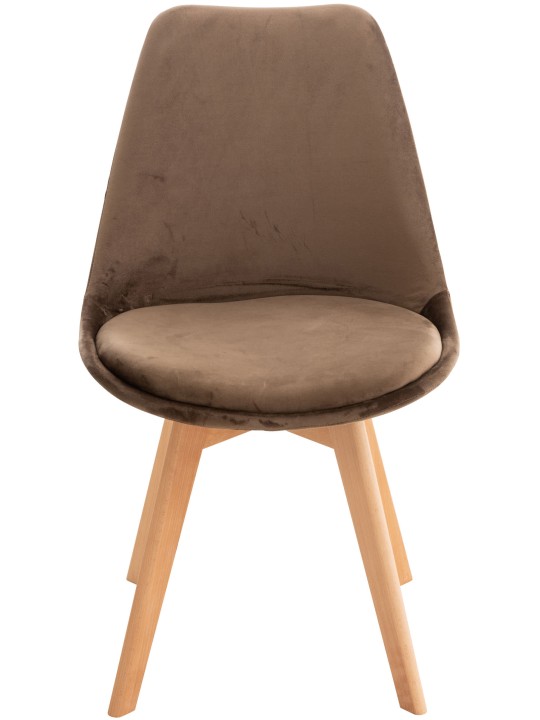 Linares samettituoli, tummanruskea