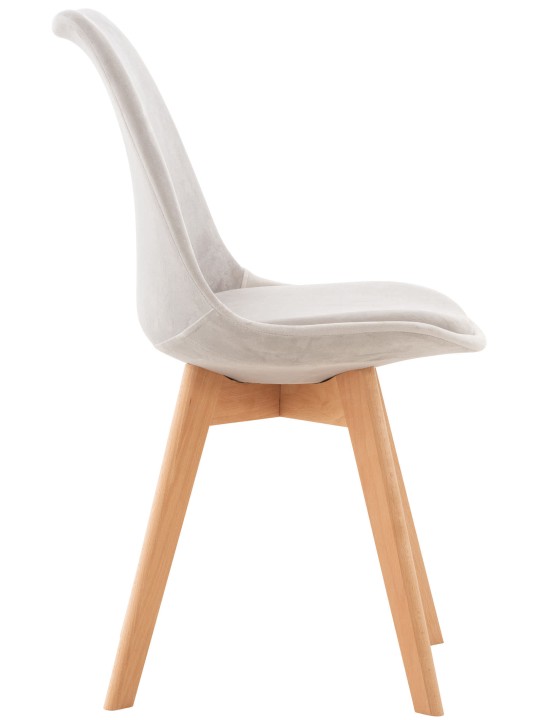 Linares samettituoli, vaaleanharmaa