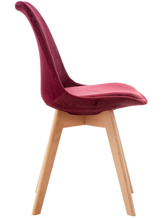 Linares samettituoli, viininpunainen