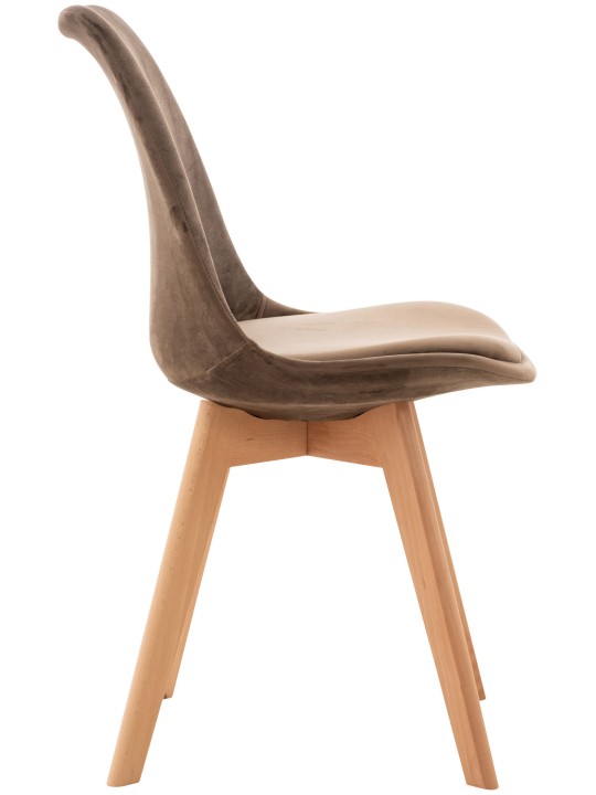 Linares samettituoli, tummanruskea