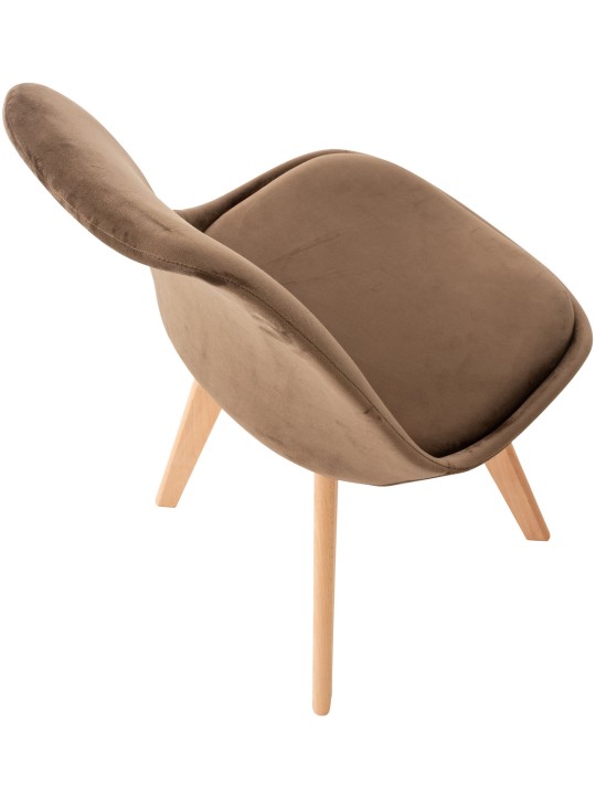 Linares samettituoli, tummanruskea