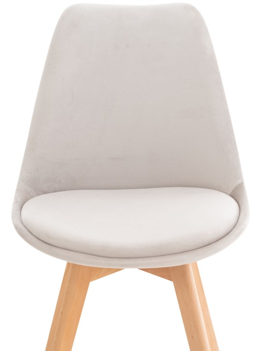 Linares samettituoli, vaaleanharmaa