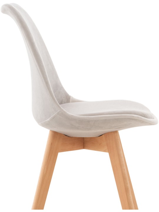 Linares samettituoli, vaaleanharmaa