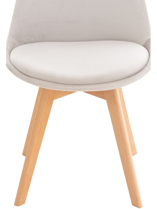 Linares samettituoli, vaaleanharmaa