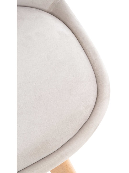 Linares samettituoli, vaaleanharmaa