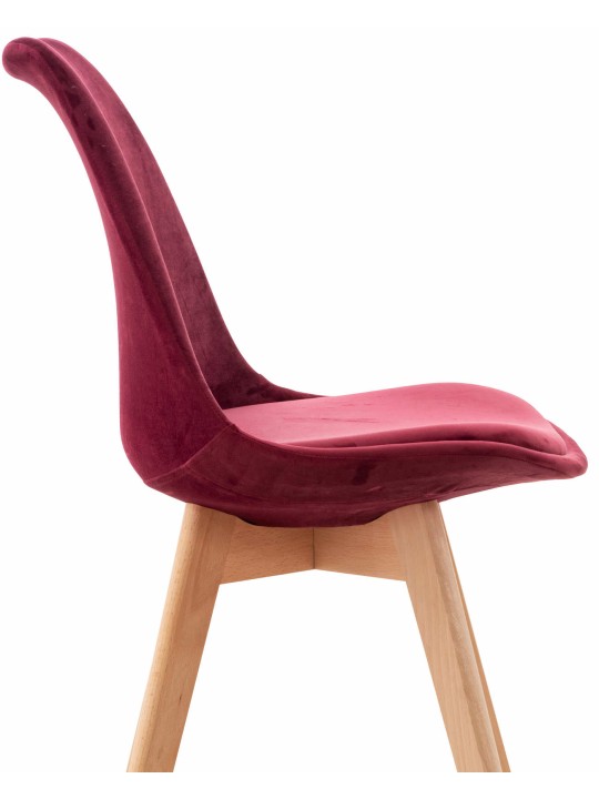 Linares samettituoli, viininpunainen