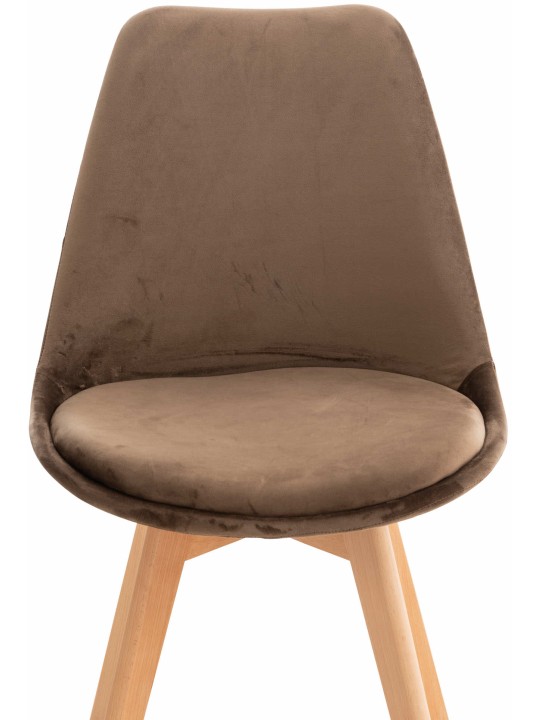 Linares samettituoli, tummanruskea