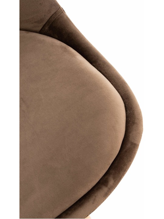 4 tuolin sarja Linares velvet, tummanruskea