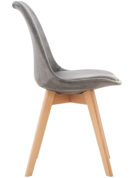 4 tuolin sarja Linares velvet, harmaa