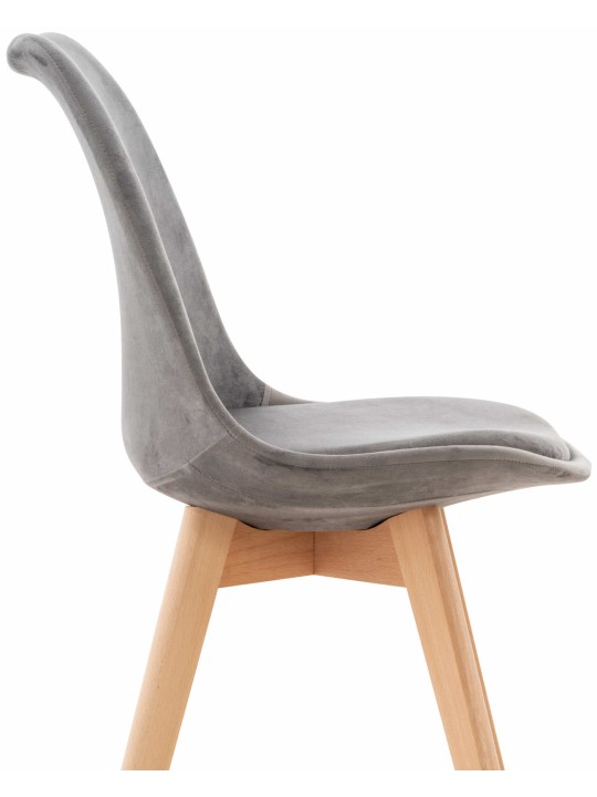 4 tuolin sarja Linares velvet, harmaa