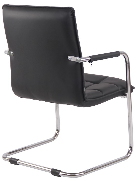 Vierailutuoli Gandia tekonahka kromi, musta