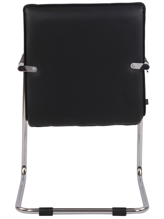 Vierailutuoli Gandia tekonahka kromi, musta