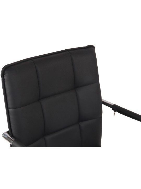 Vierailutuoli Gandia tekonahka kromi, musta