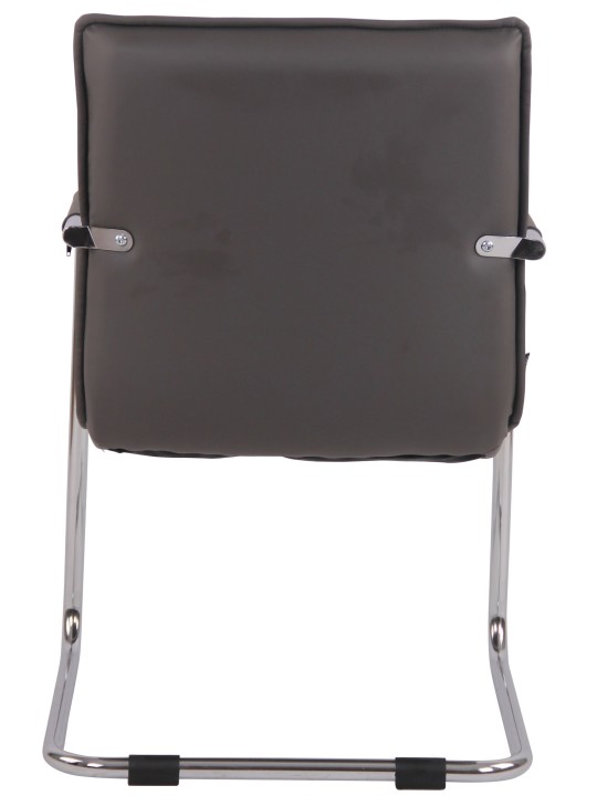 Vierailutuoli Gandia tekonahka kromi, harmaa