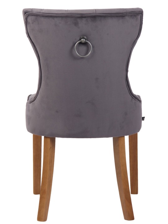 Tuoli Franca sametti antiikkivalo, tummanharmaa
