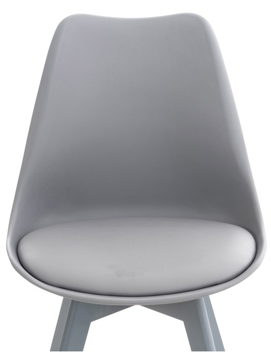 4 tuolin sarja Linares muovia, harmaa/harmaa